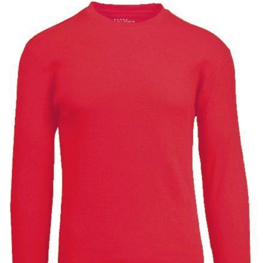 Galaxy By Harvic Red Men's Long Sleeve Crew Neck Tee Small NWT